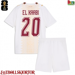 Marocko Ayoub El Kaabi #20 Borta Kläder Barn VM 2026 Kortärmad (+ Korta byxor)